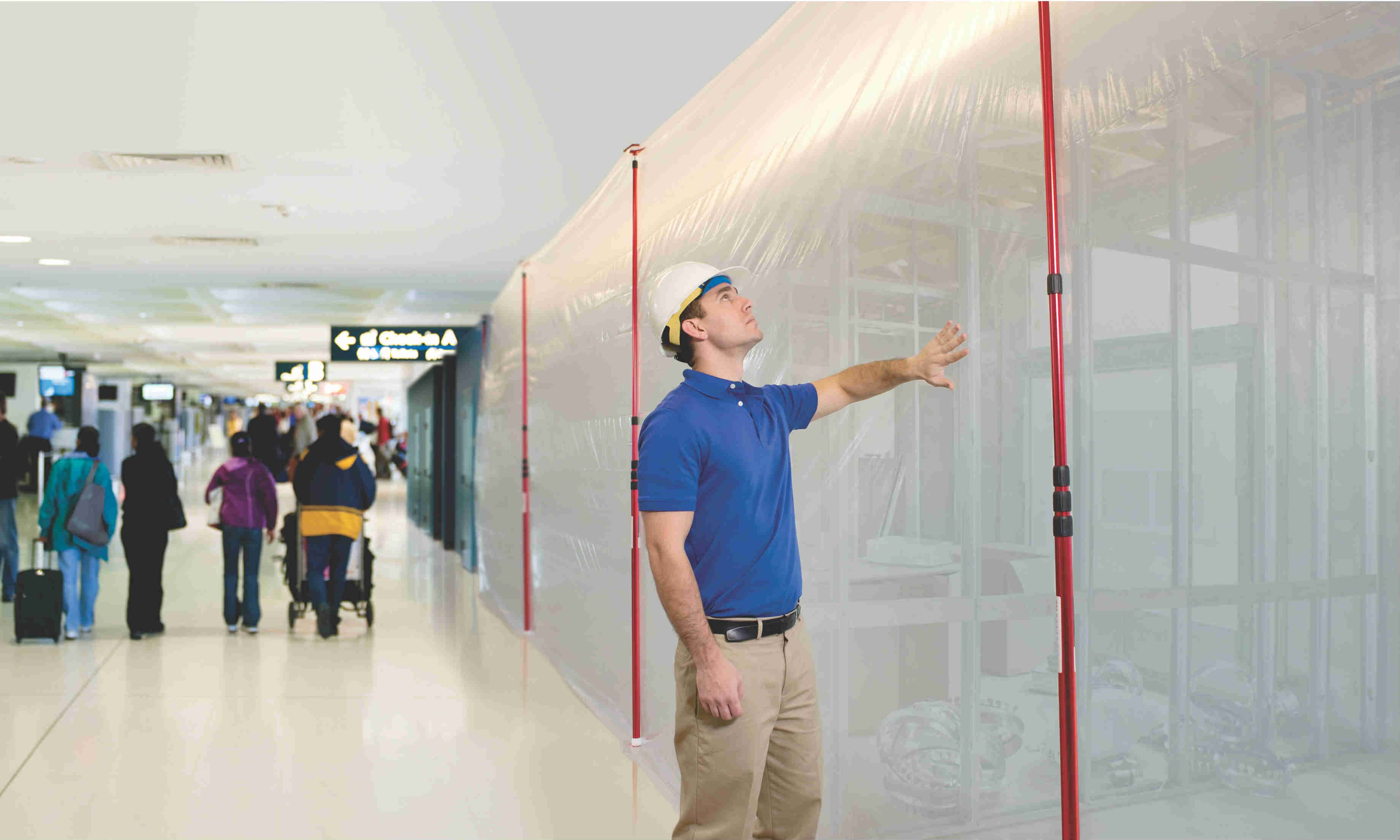 Quick and easy dust protection onsite with the Zipwall® dust barrier system