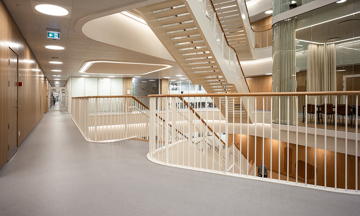 Altro walkway adds to simple and light aesthetics on campus